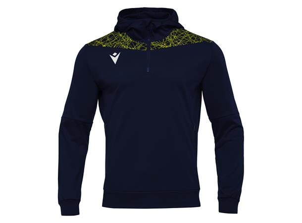 Ishtar Hoody 1/4 Zip Top NAVY/GUL XS Treningsgenser med hette - Unisex 