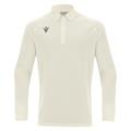 Hutton Shirt LS OFFWHT XS Teknisk langarmet poloskjorte